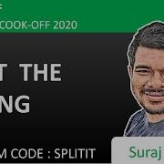 Split The String SPLITIT October Cook Off 2020 Suraj Shende