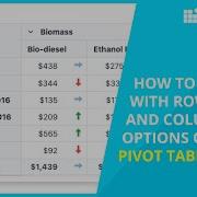 Row And Column Options In React Pivot Table