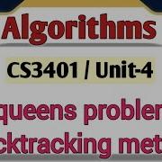 N Queens Problem In Backtracking Method In Algorithms Tamil CS3401 Anna University Algorithms