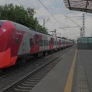 Электропоезд ЭС2Г 109 ТЧ 96 следует по часовой стрелке