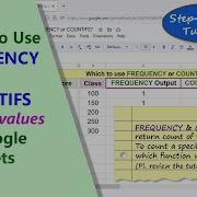 Google Sheets FREQUENCY COUNTIFS Function Example Comparison Spreadsheet Tutorial