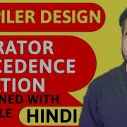 Operator Precedence Relation Construction Explained With Example In Hindi L Compiler Design Course