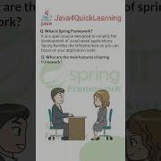 What Is Spring Framework Java Spring Springboot Framework Java4quicklearning