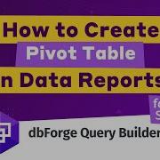 How To Create PIVOT Table In SQL Server Using Report Designer
