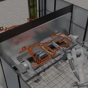Industrial FULL Procees 3D Simulation Of ABB Sport Welding Robot Station