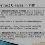 ABSTRACT CLASS IN PHP