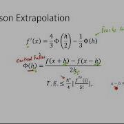 19 Richardson Extrapolation With Example شرح بمثال