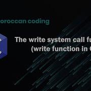 Darija The Write System Call Function