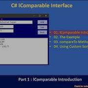 C IComparable Part 1 IComparable Introduction C Advanced 161