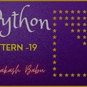 PYTHON PATTERN PROGRAM 19