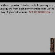 MCV4U Optimization Problem