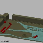 K Epsilon Urban Flooding Simulation With SPH
