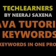 Java Keywords Explained In Detail