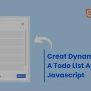 Create A Todo List App In HTML CSS JavaScript Todo App In JavaScript
