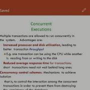 Concurrent Execution Dbms