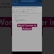 Word Counter In Python Setdefault Function Python Programming Coding