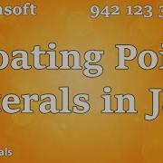 Floating Point Literals In Java
