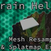 Unity Tutorial Terrain Helper Editor Extension Mesh Resampling Splatmap Export