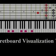 Live Guitar Fretboard Visualization Test 2 Python MIDI GR 33