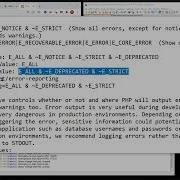 XAMPP PHP Ini Error Reporting