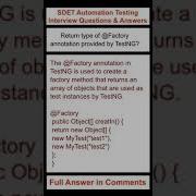 TestNG What Is The Return Type Of Factory Annotation In TestNG