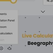 BeeGraphy Editor Live Calculation