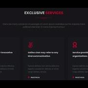 Services Section Using Bootstrap 4 Section Black And Red