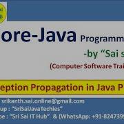 128 Exception Propagation In Java Program Exceptions In Java Exception Handling Mechanism