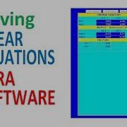 Linear Equations Tora Software