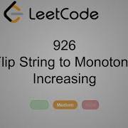926 Flip String To Monotone Increasing Python