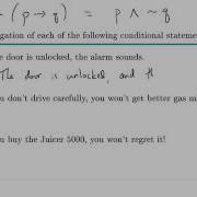 Logic Example Negating A Conditional Statement