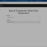 Ajax Codeigniter How To Create Dynamic Select Box Dependent With Codeigniter Bootstrap