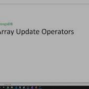 MongoDB Array Update Operators
