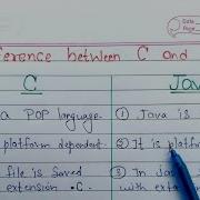 Difference Between C And Java C Vs Java Learn Coding