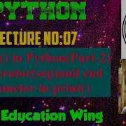 Print In Python 3 Part 2 Sep And End Parameter In Print In Python 3 In Hindi