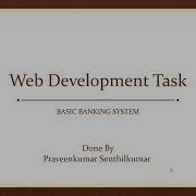 TSF GRIP Task 1 Basic Banking System Using Flask By Praveenkumar Senthilkumar