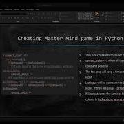 CSC1024 Python MasterMind Game