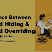 Method Hiding Vs Method Overriding In C Interview