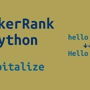 25 HackerRank Python Preparation Capitalize Challenge Solution