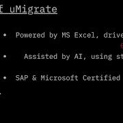 UMigrate For SAP Data Migration Simple Standard Certified 2nd Video