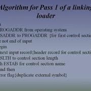 Algorithm Of Pass1 Linking Loader