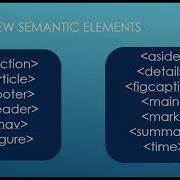 HTML5 Semantic Elements Part 2 New Semantic Elements In HTML5 Beginner Level