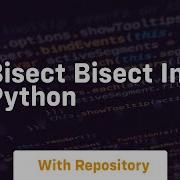 Bisect Bisect In Python