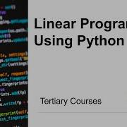 Linear Programming Using Python