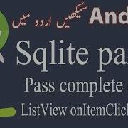 49 Android Sqlite Database Tutorial 8 Listview OnItemClickListener Pass Object Urdu Hindi