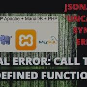 Fatal Error Call To Undefined Function Php