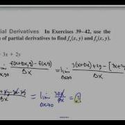 13 3 Find The Partial Derivative By The Limit Definition