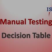 Manual Testing Decision Table