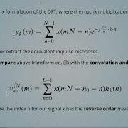 Multirate Signal Processing 10 Transforms As Filter Banks 02 Equivalent Analysis Filters Of A DFT