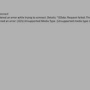 ERROR 415 OData Request Failed Unsupported Media Type